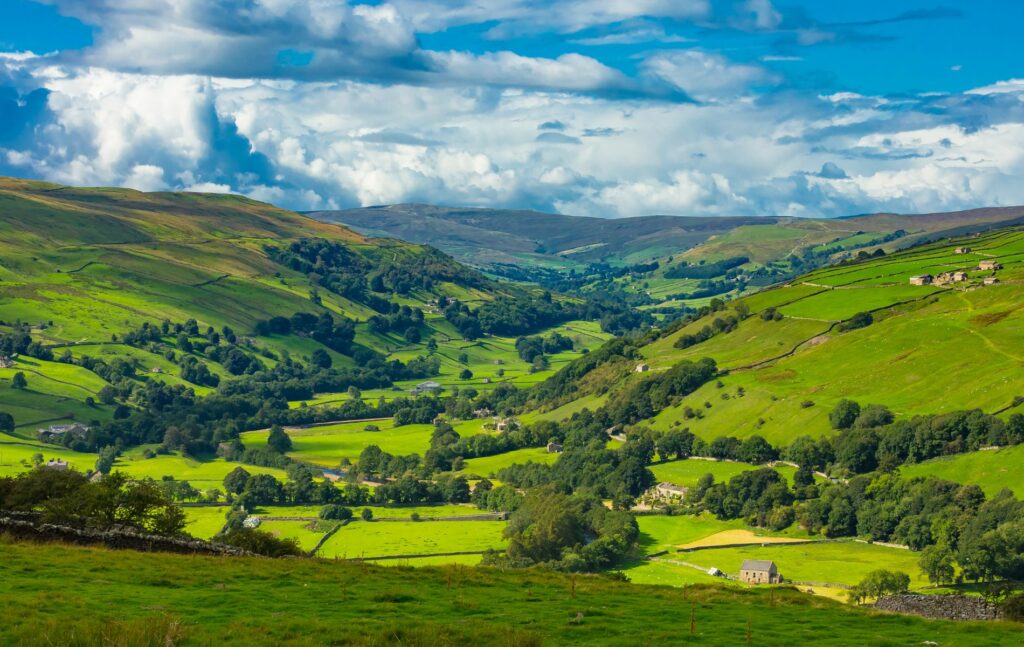 Yorkshire Dales Askrigg road to Gunnerside in Swaledale