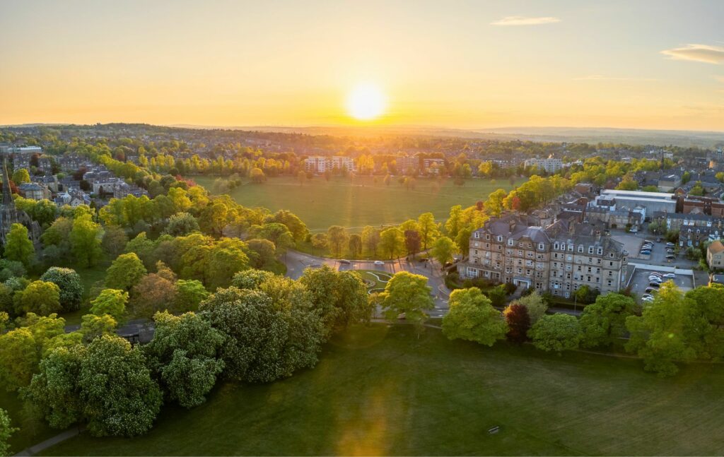 Sunset over Harrogate in North Yorkshire